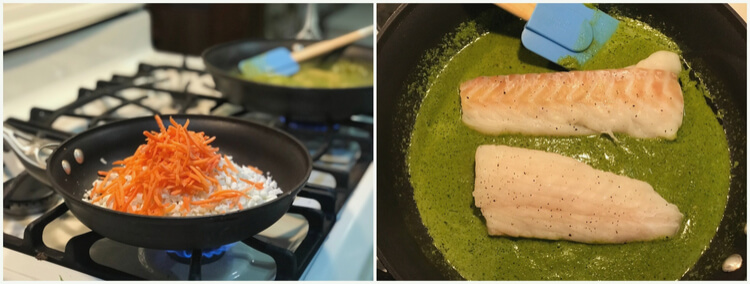 Cooking curry cod with Sun Basket