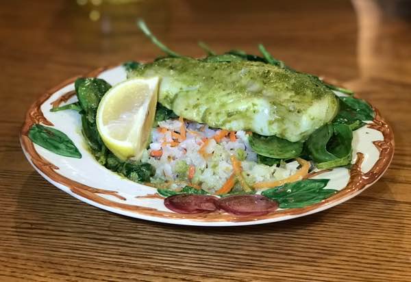 Thai Green Curry with Cod, Spinach and Cauliflower “Rice”
