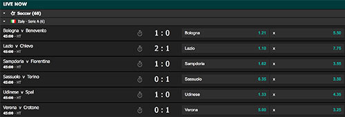 SportNation has a smooth in-play betting page