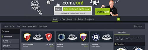 ComeOn! offer a great betting experience