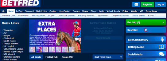 Bet on a range of sports