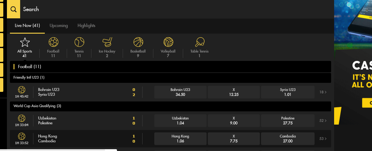 Betting Coverage